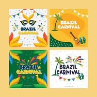 plantilla de banner de carnaval de brasil vector