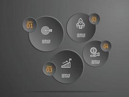 abstract circle timeline infographics element vector