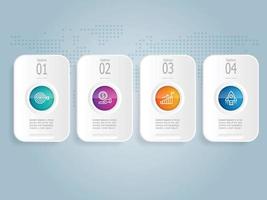 abstract horizontal timeline infographics element vector