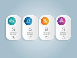 abstract horizontal timeline infographics element vector