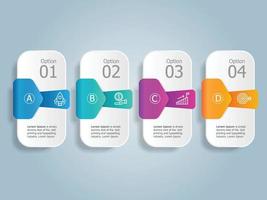 abstract horizontal timeline infographics element vector