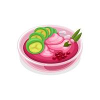Es Pisang ijo or Green Banana Ice is traditional dessert drink made from banana wrapped with wheat flour original from Makassar Indonesia illustration vector
