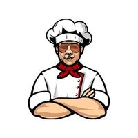 Chef cartoon character vector logo