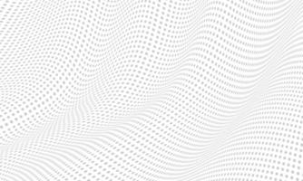 Abstract grey circle dots wave pattern on white design modern technology background vector