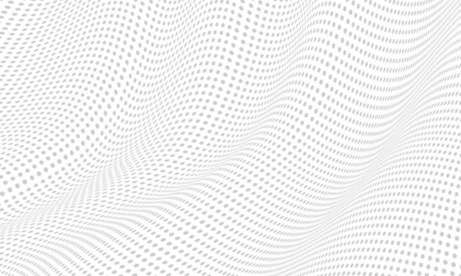 Abstract grey circle dots wave pattern on white design modern technology background vector