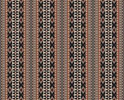 Ethnic aztec geometric shape embroidery red-black color stripes seamless pattern background. Use for fabric, textile, interior decoration elements, upholstery, wrapping. vector