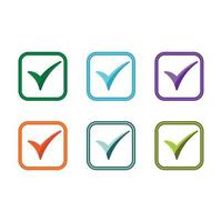 checkbox with check mark icon on a white background vector