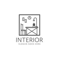 room decoration interior logo design vector