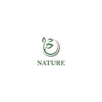vector nature logo with green leaves