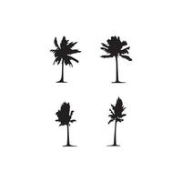 coconut tree icon set vector