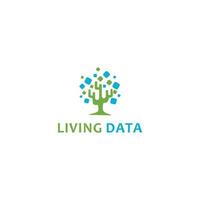 living data abstract design vector