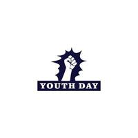 youth day design with clenched fist vector