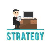 business strategy design character on white background vector
