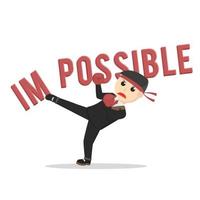 business Nothing is impossible design character on white background vector