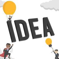 idea de negocio diseño carácter carta idea vector