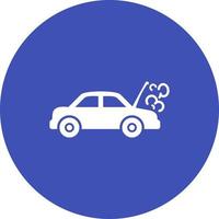 Fumes from Engine Circle Background Icon vector