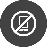 No Cell Phones Circle Background Icon vector
