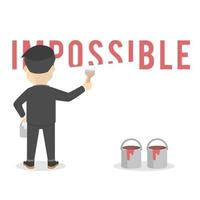 business Nothing is impossible design character on white background vector