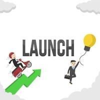 business launch design on white background vector