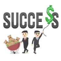 business success design character on white background vector