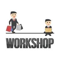 busines  workshop design on white background vector