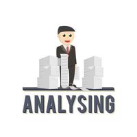 business analysing design on white background vector