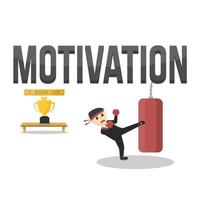 business motivation design character on white background vector