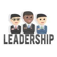 business leadership design character on white background