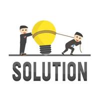 business solution design character on white background vector