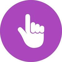 Raised Finger Circle Background Icon vector
