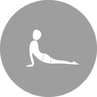 Upward Facing Dog Pose Circle Background Icon vector