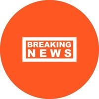 Breaking News Circle Background Icon vector