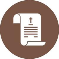 Death Certificate Circle Background Icon vector