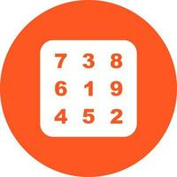 Number Theory Circle Background Icon vector