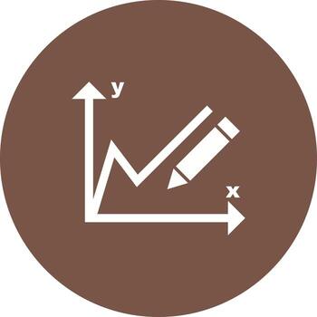Drawing Graphs Circle Background Icon vector