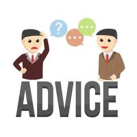 business advice design character on white background vector