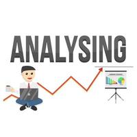 business analysing design on white background vector