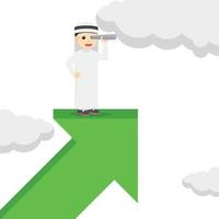 businessman arabian looking for chance design character on white background vector