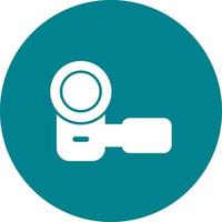 Hand Camera I Circle Background Icon vector