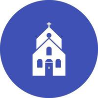 Church Building I Circle Background Icon vector