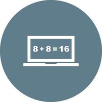 Online Calculation Circle Background Icon vector