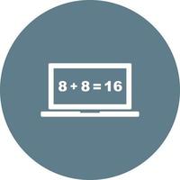 Online Calculation Circle Background Icon vector