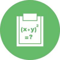 Solving Formula Circle Background Icon vector
