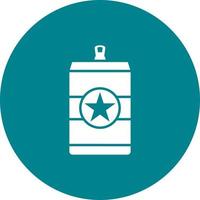 Beer Can I Circle Background Icon vector
