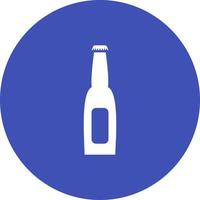 Beer Bottle I Circle Background Icon vector