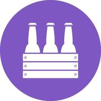 Beer Bottles Circle Background Icon vector