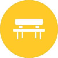 Picnic of Table Circle Background Icon vector