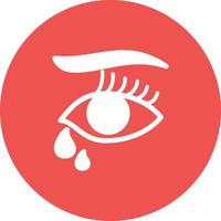 Tears in Eyes Circle Background Icon vector