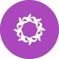 Wreath Circle Background Icon vector