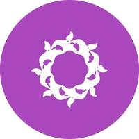 Wreath Circle Background Icon vector